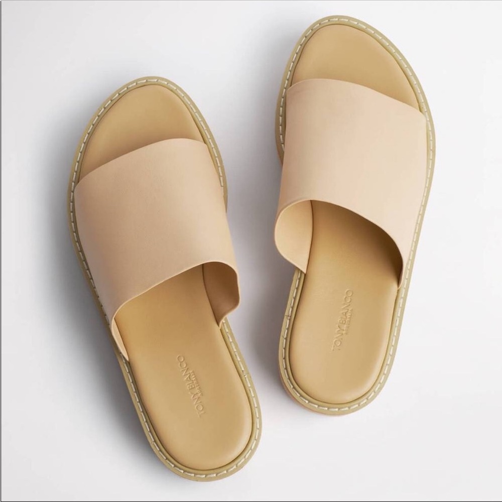Tony Bianco Erin Sandal in Beech Sheep Nappa Size 6 LIKE NEW